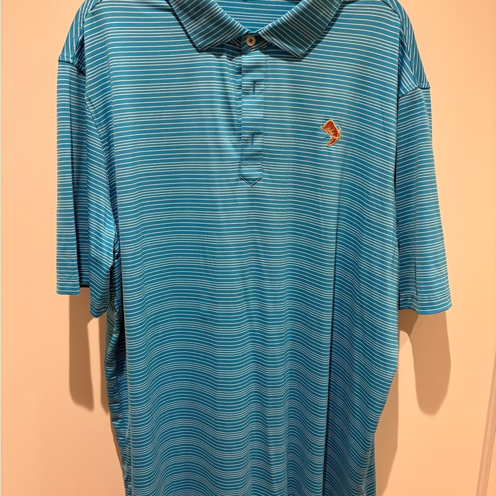 Blue Striped Polo Shirt